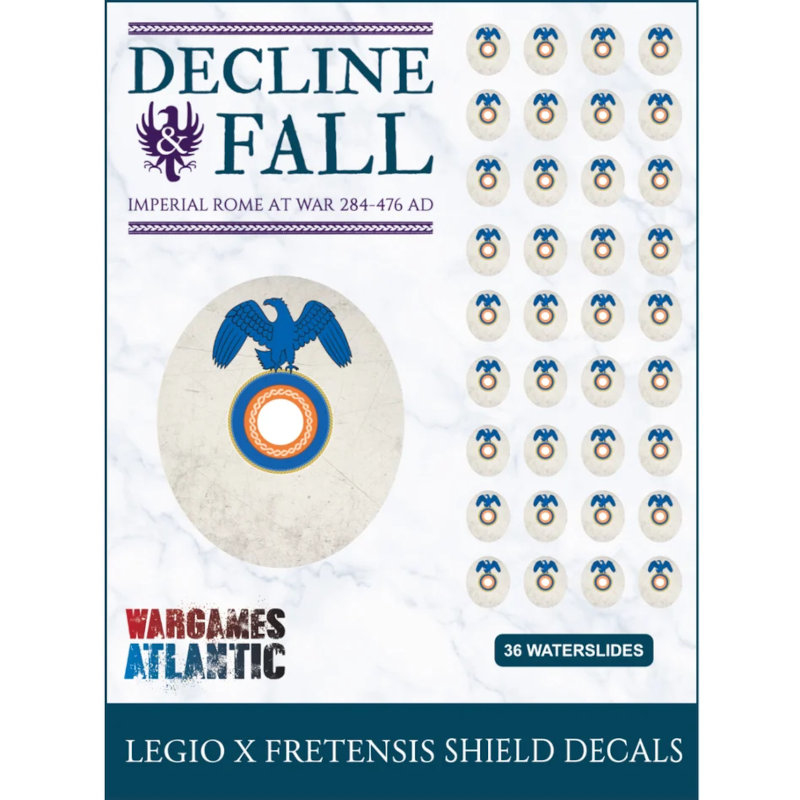 Wargames Atlantic Decline and Fall Shield Decals Legio X Fretensis