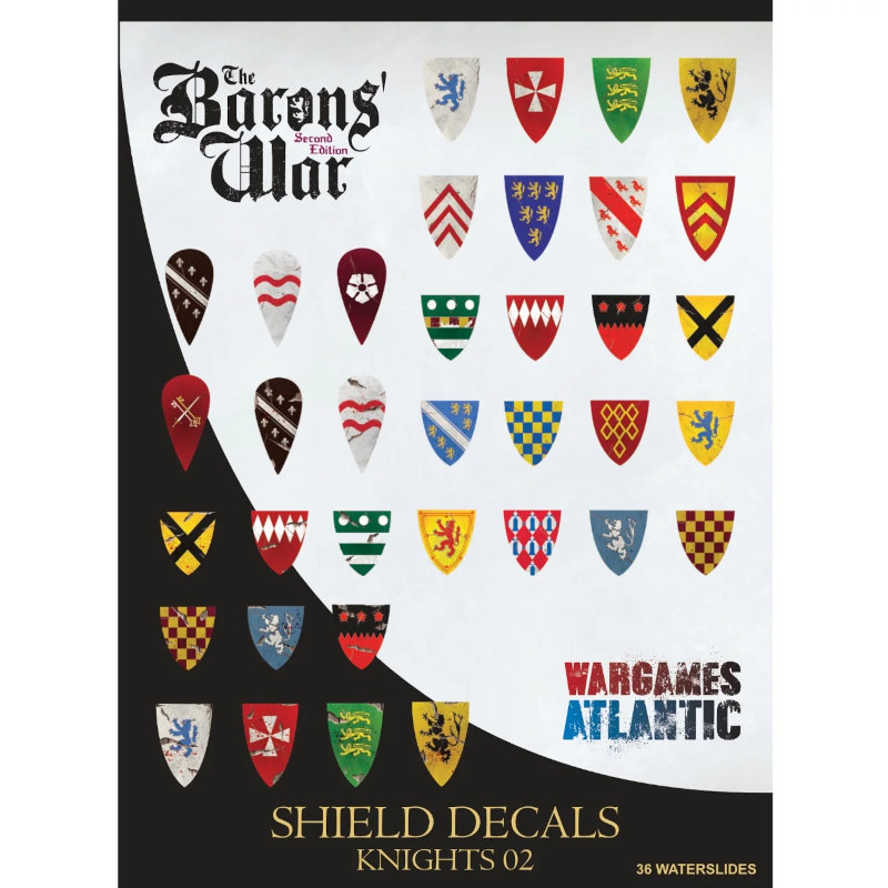 Wargames Atlantic Barons War Shield Decals (02) Knights