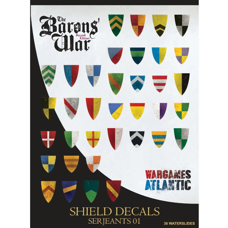 Wargames Atlantic Barons War Shield Decals (03) Serjants