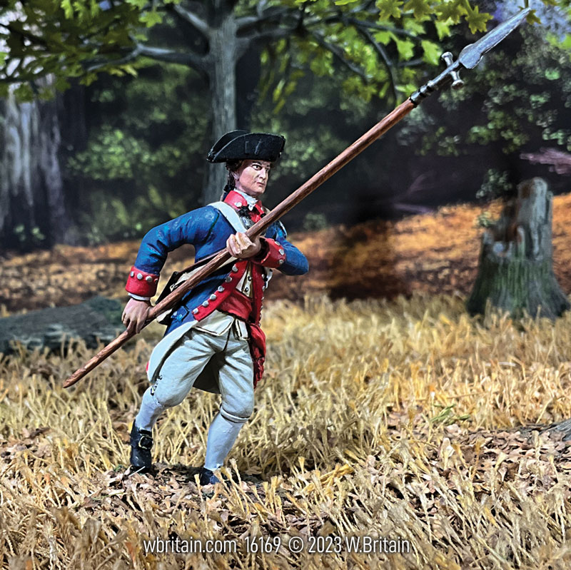 Continental Line/1st American Regiment Company Officer Advancing with Spontoon 1777-87