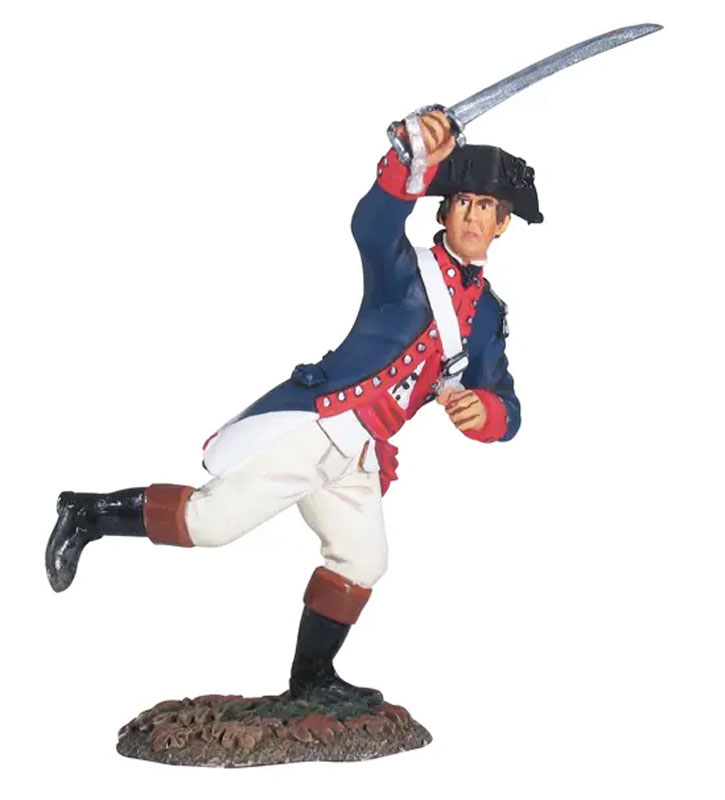 Clash of Empires: American Continental Line Officer Charging No.1 - ONLY 1 AVAILABLE