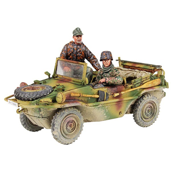 WWII German Type 166 Schwimmwagen & Crew, 12th SS Division, Winter 1944-45