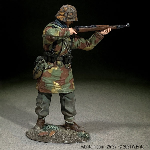 Waffen SS in Italian Camo Standing Firing K-98