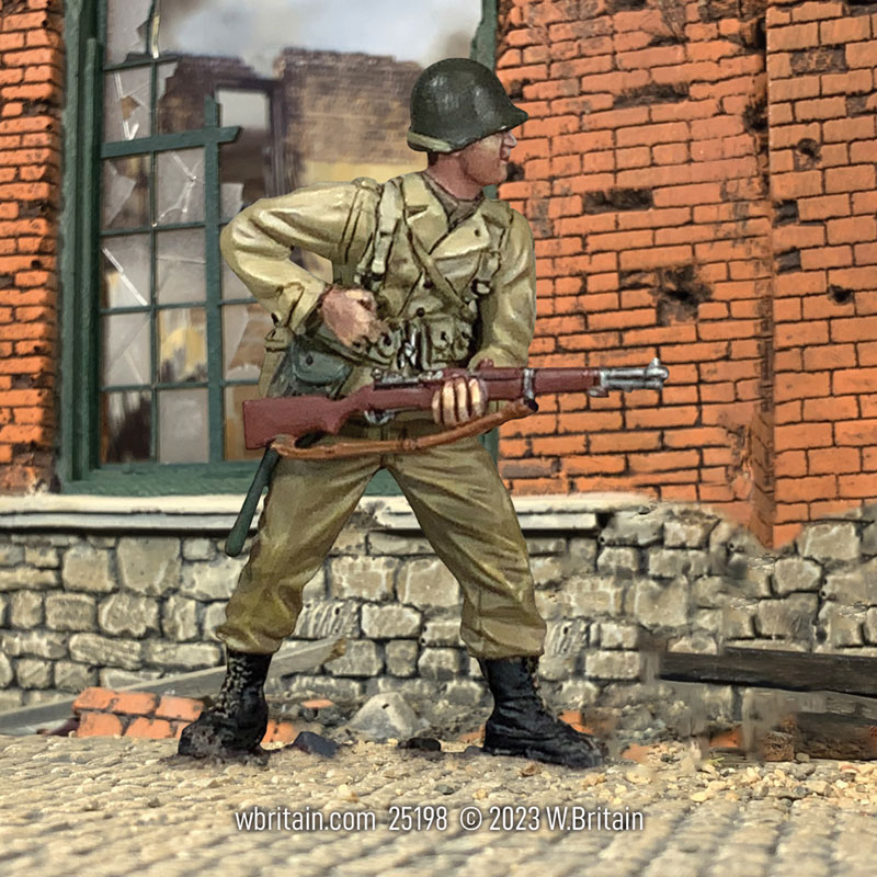 U.S. Armored Infantryman Reaching for Clip 1943-45