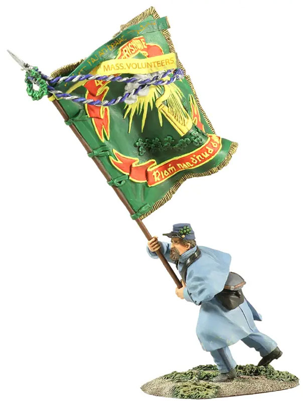 American Civil War: Union Infantry in Overcoat - Irish Brigade Flagbearer Charging No. 1 - ONLY 1 AVAILABLE
