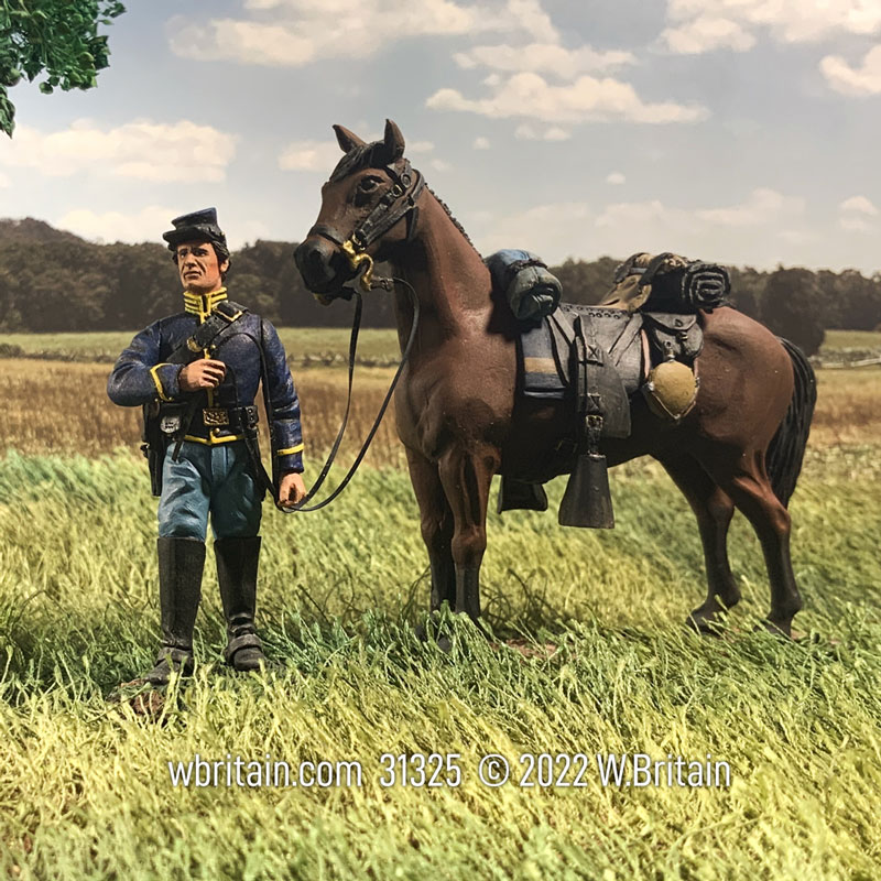Federal Cavalry Trooper Holding Horse