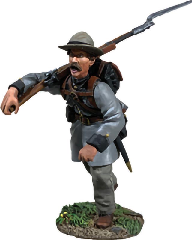 American Civil War: Confederate Texas Brigade Infantry Charging at Right Shoulder, No.4