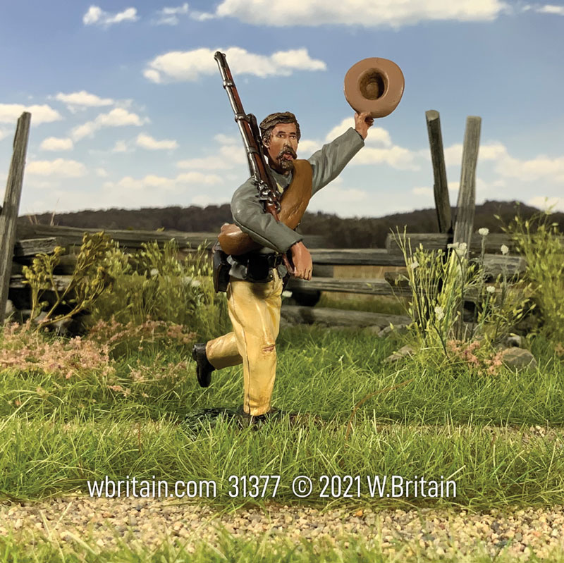 Confederate Infantry Marching and Cheering, No. 2