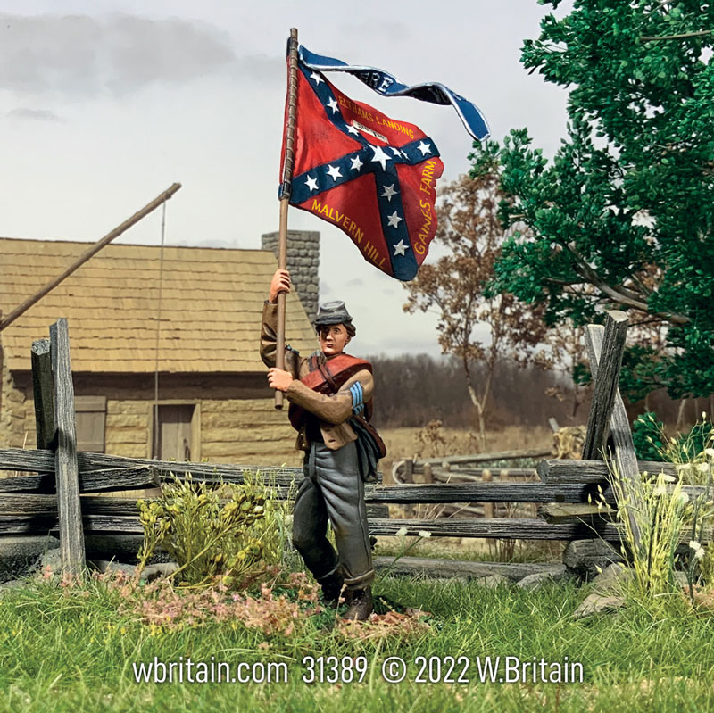 Confederate Flagbearer, 1st Texas Flag, Wigfall Pattern, Texas Brigade