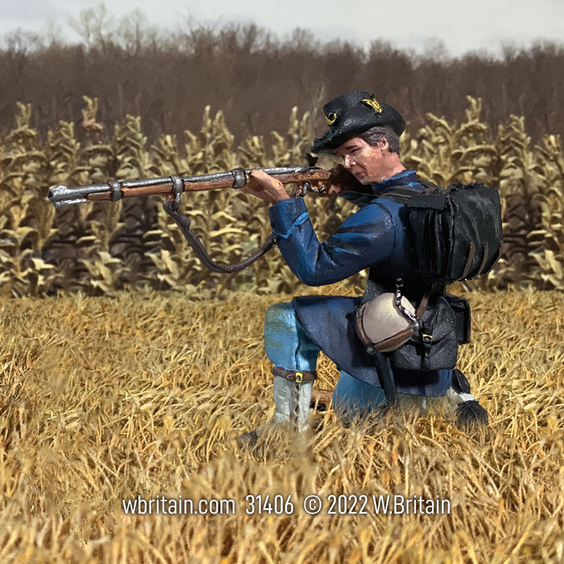 Union Iron Brigade in Gaiters Kneeling Firing No.2