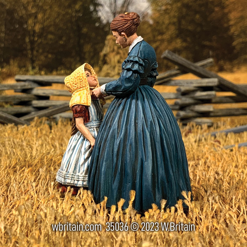 Her Bonnie New Bonnet 1860s Woman with Child