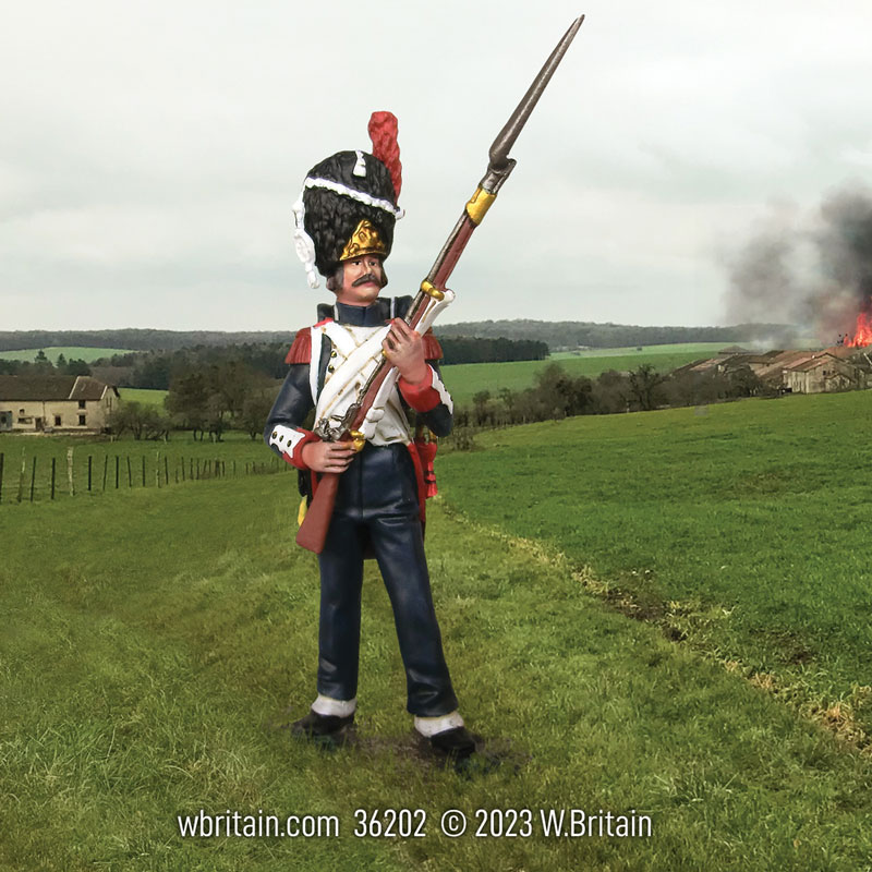 French Imperial Guard in Campaign Trousers Standing Defending No.2