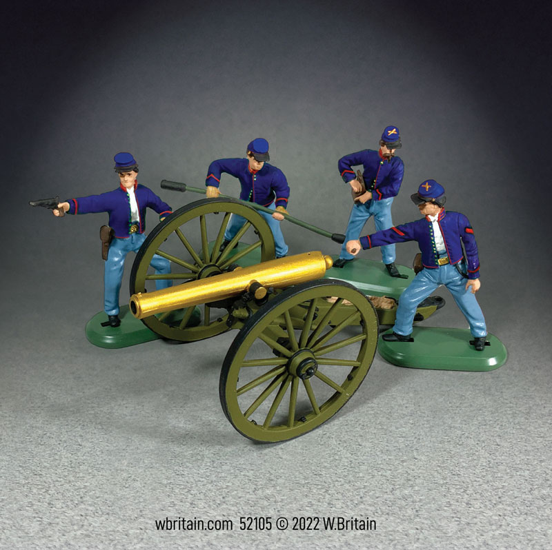 12 Pound Napoleon Cannon with 4 Union Artillery Crew