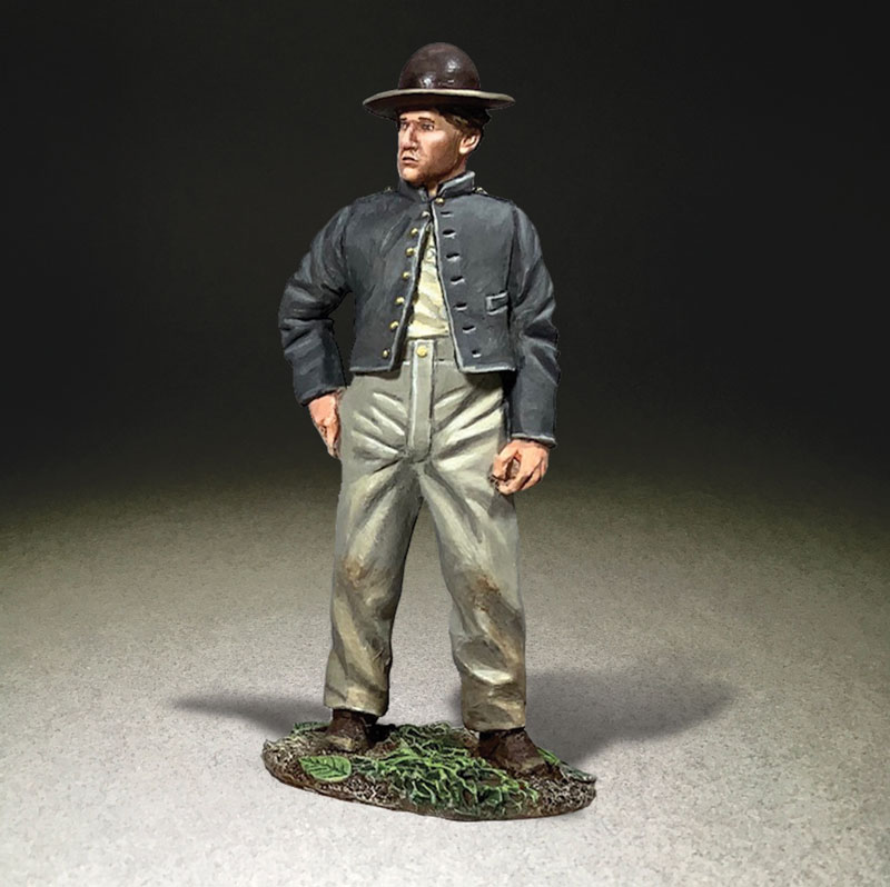 Confederate Standing in Camp or Artillery Crewman