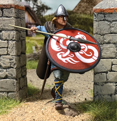 Geir Viking Defending with Spear and Shield