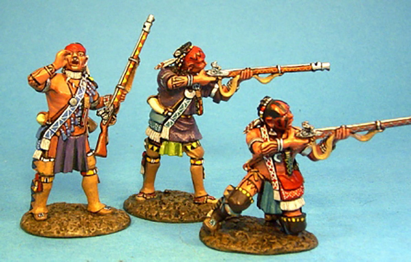 WOODLAND INDIANS WITH MUSKETS #WIM-02 - 1 AVAILABLE OOP