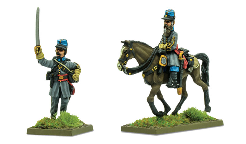 Confederate Officers Advancing (Foot & Mounted) A