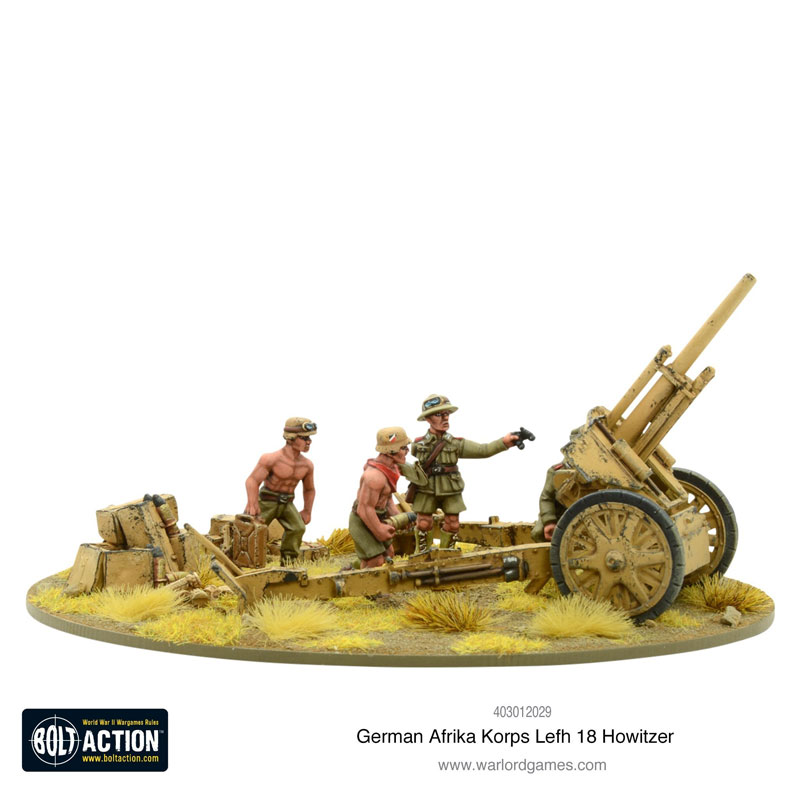 WWII Afrika Korps LeFH 18 10.5cm Medium Artillery