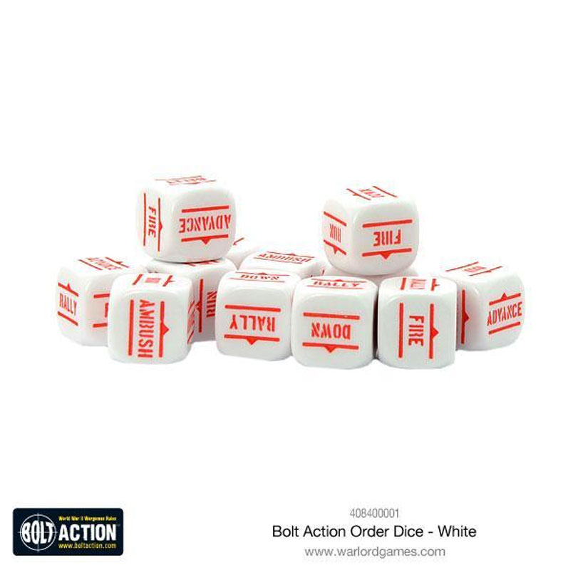 Bolt Action White Order Dice pack
