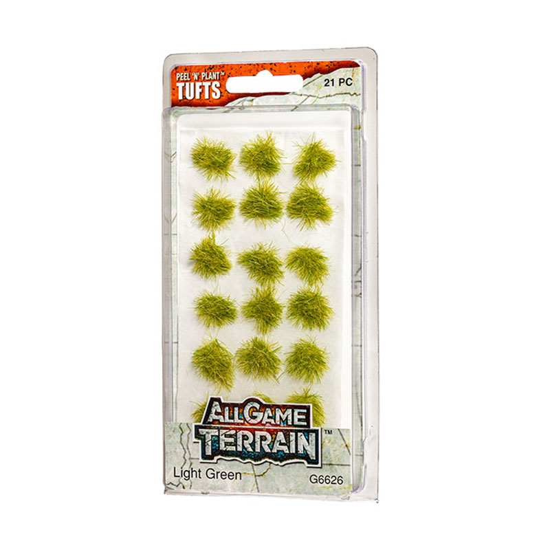 All Game Terrain: Peel N Plant Tufts Light Green (21pcs)