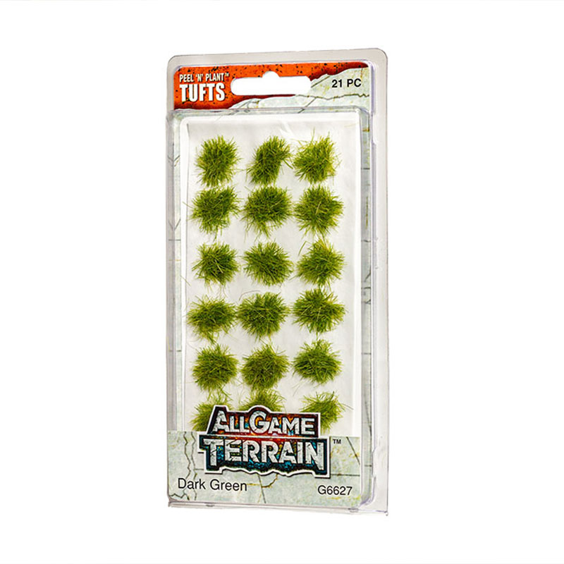 All Game Terrain: Peel N Plant Tufts Dark Green (21pcs)