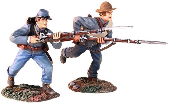 Charge! Confederate Infantry Advancing with Bayonet & Confederate Attacking with Bayonet