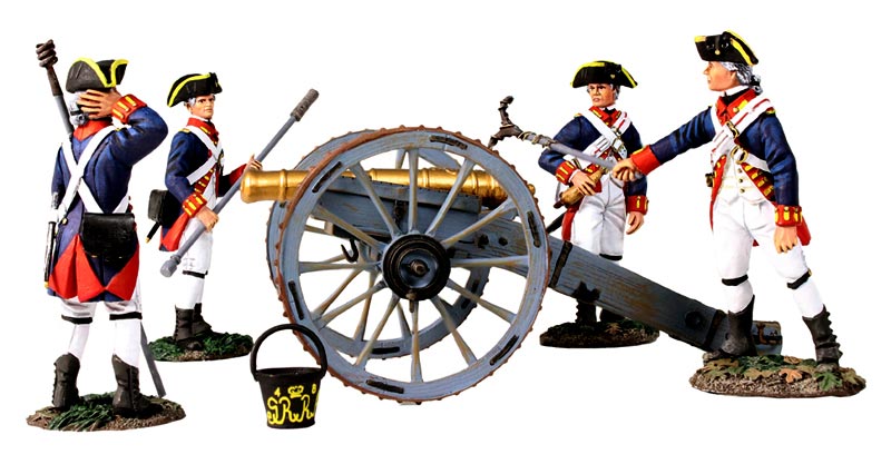Clash of Empires: British Royal Artillery 6 Pound Gun with 4 Man Crew
