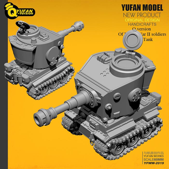 Tiger Tank Model Kit Mini Ver Resin Unpainted Panzer WWII Military Collection 