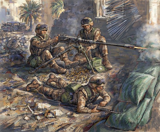 U.S. Machine Gun Browning w/Crew