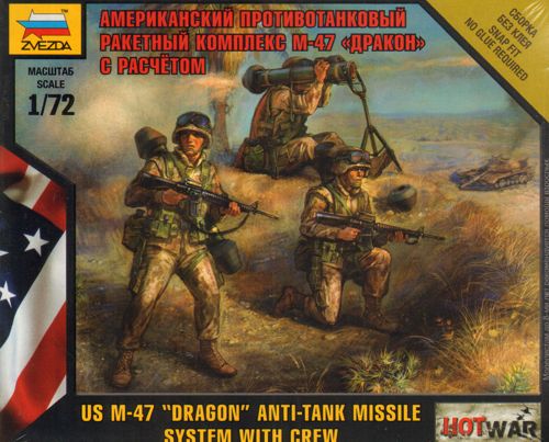 U.S. M-47 Dragon Anti=Tank Missile System with Crew