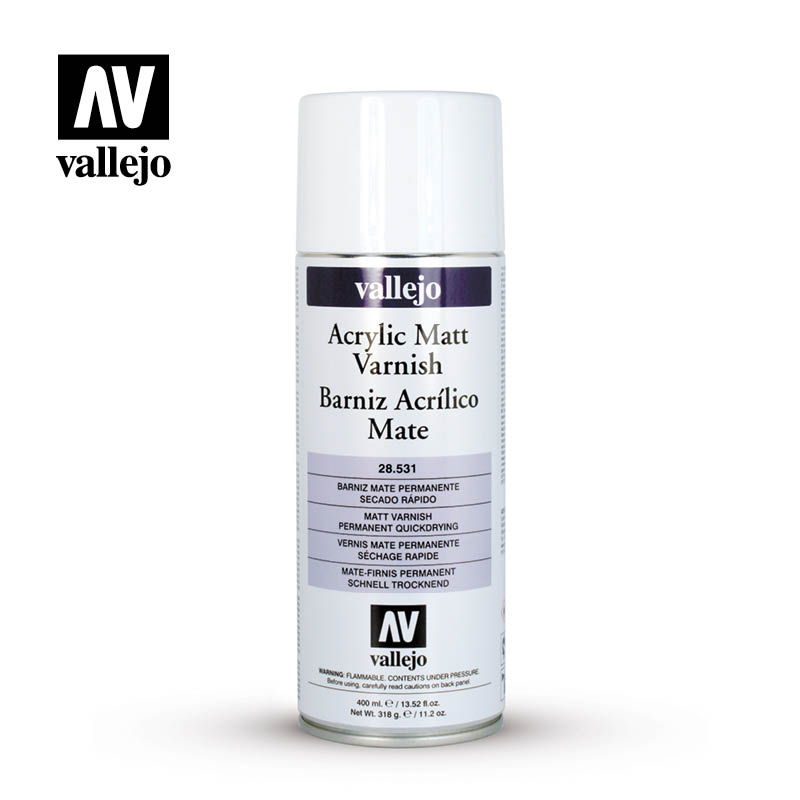 Vallejo Hobby Paint - Matt Varnish 400ml Spray Can
