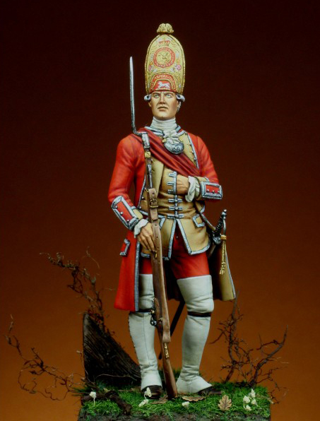 Officer, 3rd Regiment of foot. Grenadier, 1751