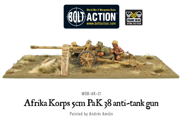 WWII Afrika Korps 5cm PaK 38 Anti-tank Gun