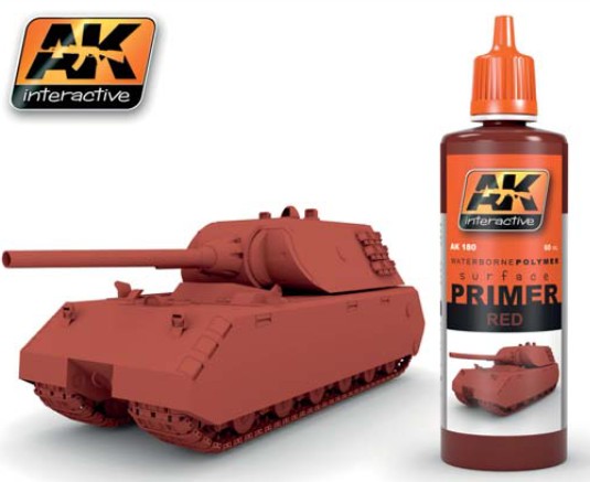 AK Red Acrylic Primer 60ml Bottle