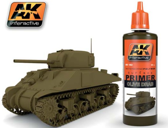 AK Olive Drab Acrylic Primer 60ml Bottle