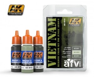 AFV Acrylic Paint Set: Vietnam Colors (3 Colors) 17ml Bottles