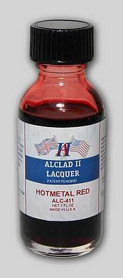 Transparent Hot Metal Red Lacquer 1oz. Bottle