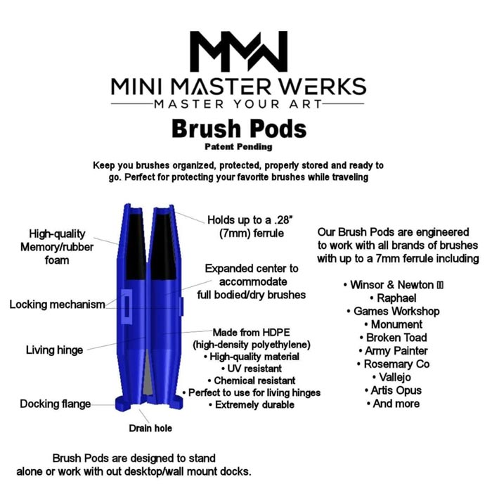 Mini Master Werks Brush Pods 10 pack