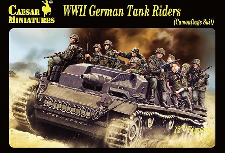 WWII German Tank Riders in Camouflage Dress