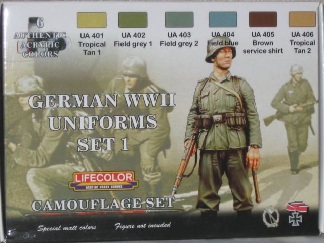 World War II Camouflage German Uniforms Set #1 Acrylic Paint Set 