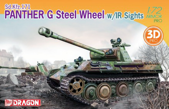 WWII German SdKfz 171 Panther G Steel-Type Wheel Tank w/IR Sights