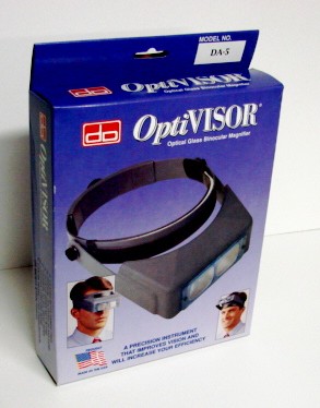 Optivisor Glass Lens Binocular Headband Magnifier with Lens Plate (2-1/2x at 8