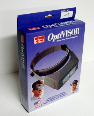 Optivisor Glass Lens Binocular Headband Magnifier with Lens Plate (2-3/4x at 6