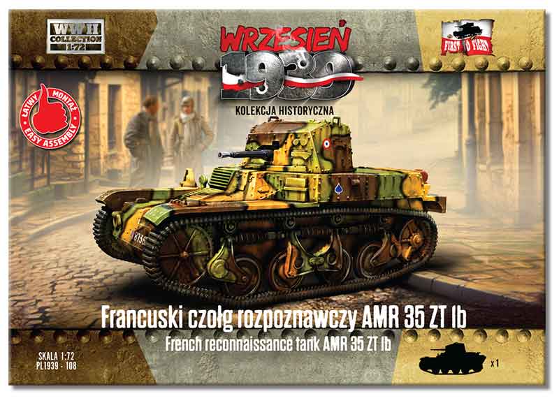 WWII AMR35 ZT 1b French Recon Tank