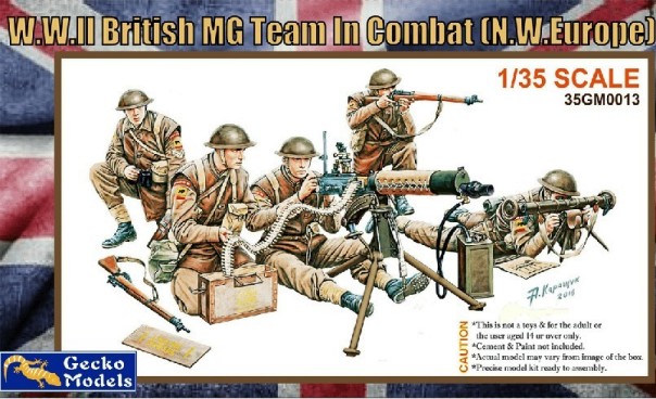 WWII British MG Team in Combat NW Europe