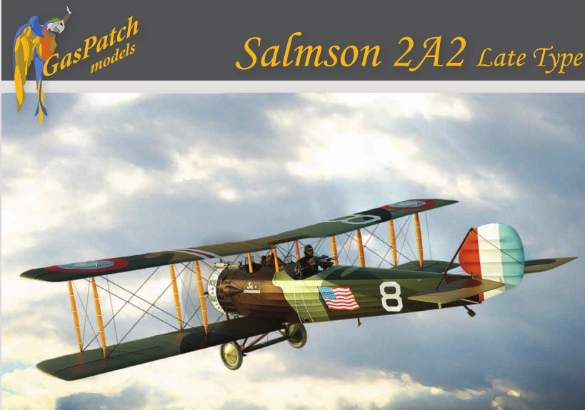 WWI Salmson 2A2 Late Type 2-Seater Biplane Fighter w/US, Polish, French markings