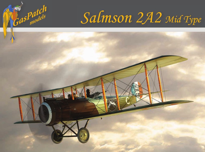 WWI Salmson 2A2 Mid Type 2-Seater Biplane Fighter w/French & US markings