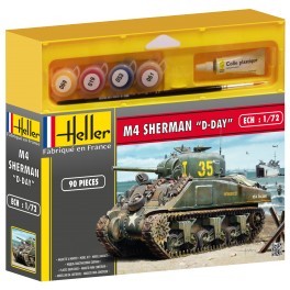WWII U.S. M4 Sherman Tank with Paint & Glue