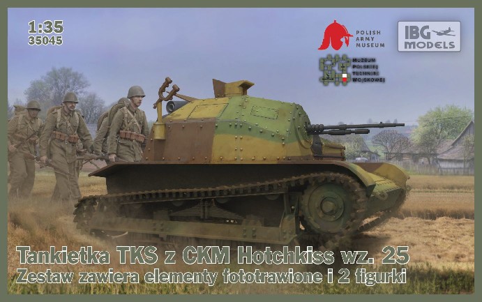 TKS z CKM Hotchkiss wz25 Polish Tank w/Machine Gun & 2 Crew