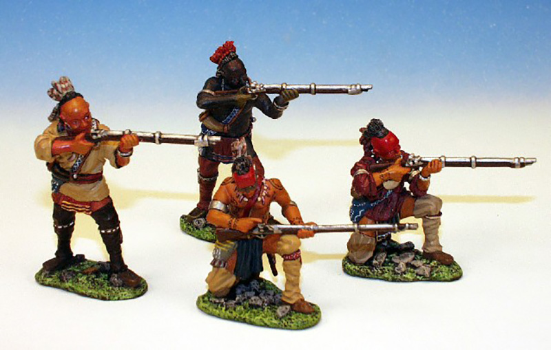 WOODLAND INDIANS FIRING RIFLES #IW1 -1 AVAILABLE OOP
